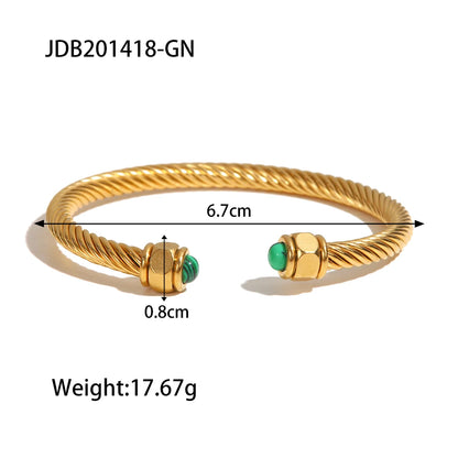 NUMA Dual Stone Cuff - Tiger Eye / Malachite - Unisex