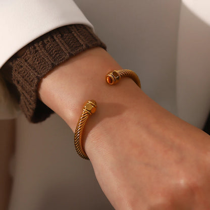 NUMA Dual Stone Cuff - Tiger Eye / Malachite - Unisex