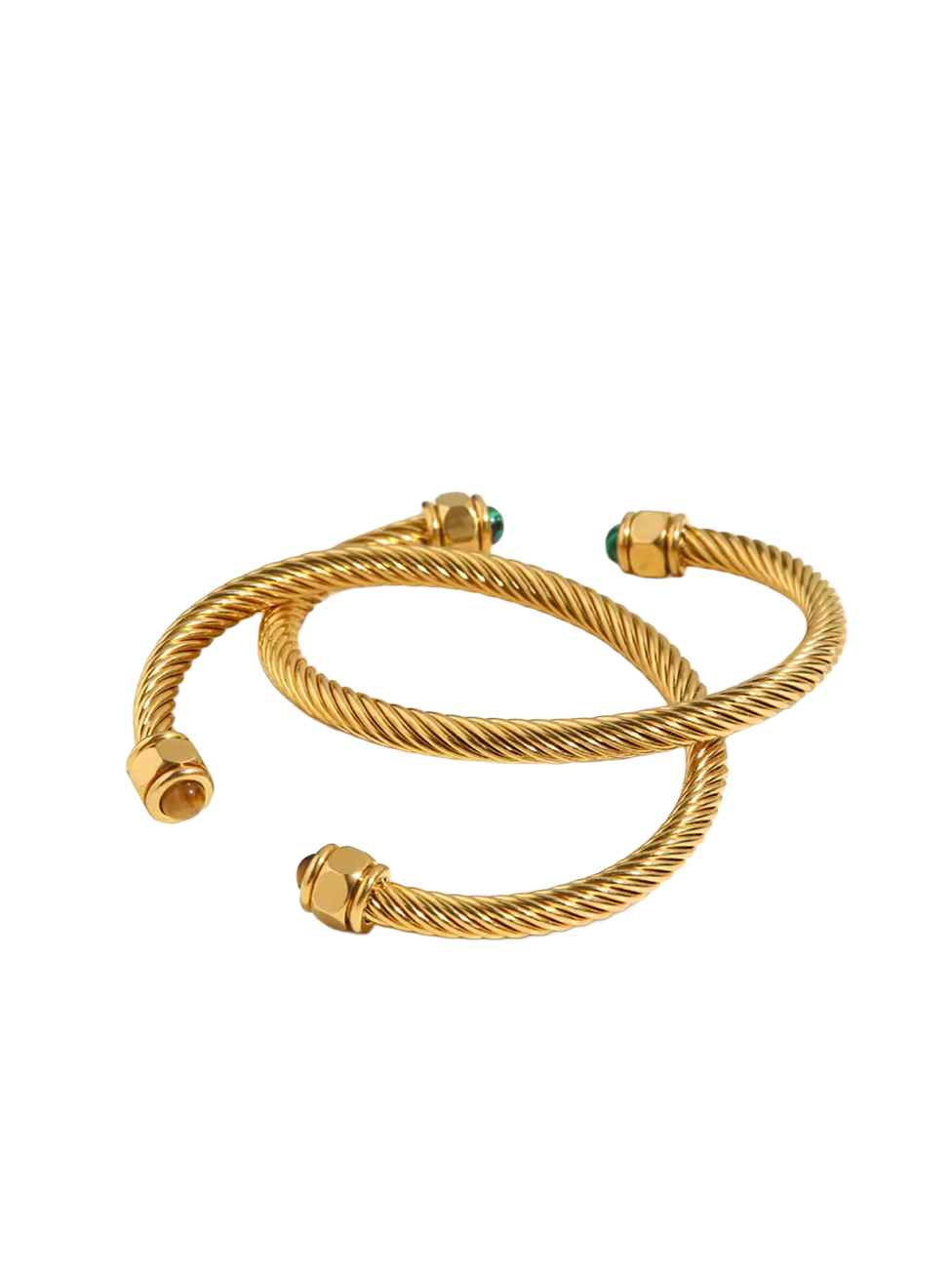 NUMA Dual Stone Cuff - Tiger Eye / Malachite - Unisex