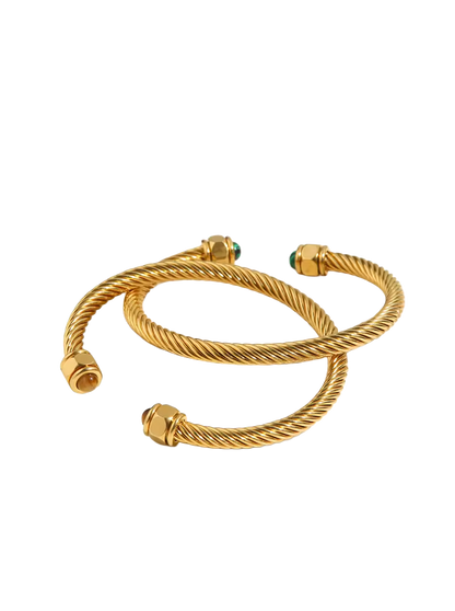 NUMA Dual Stone Cuff - Tiger Eye / Malachite - Unisex